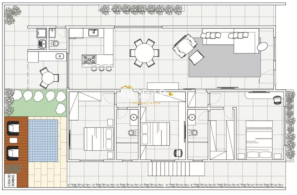 Casa, 3 quartos, 166 m² - Foto 1