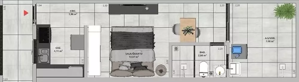 Apartamento, 1 quarto, 26 m² - Foto 6