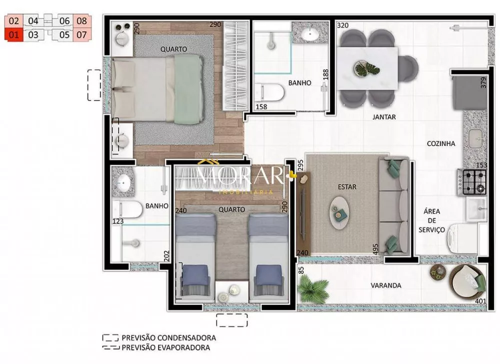 Apartamento, 2 quartos, 45 m² - Foto 3