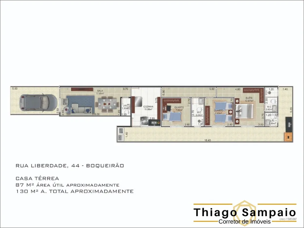 Casa, 3 quartos, 87 m² - Foto 1