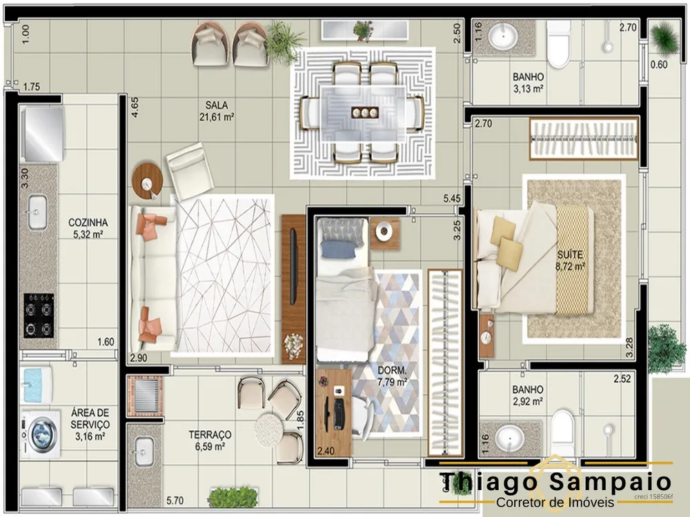Apartamento, 2 quartos, 68 m² - Foto 1