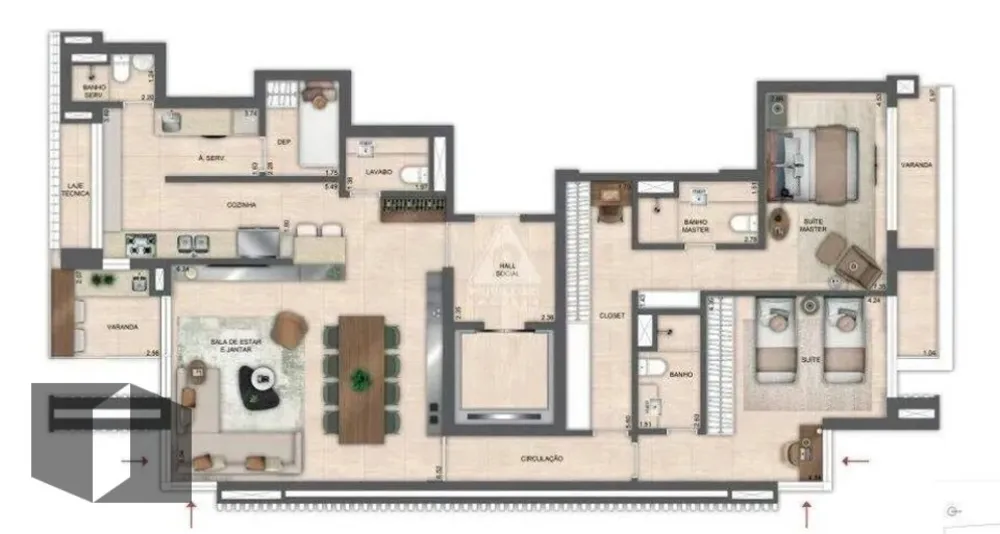 Apartamento, 2 quartos, 140 m² - Foto 9
