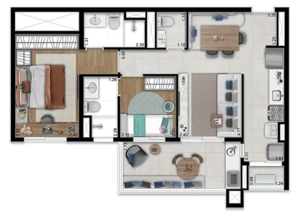 Apartamento, 2 quartos, 65 m² - Foto 11