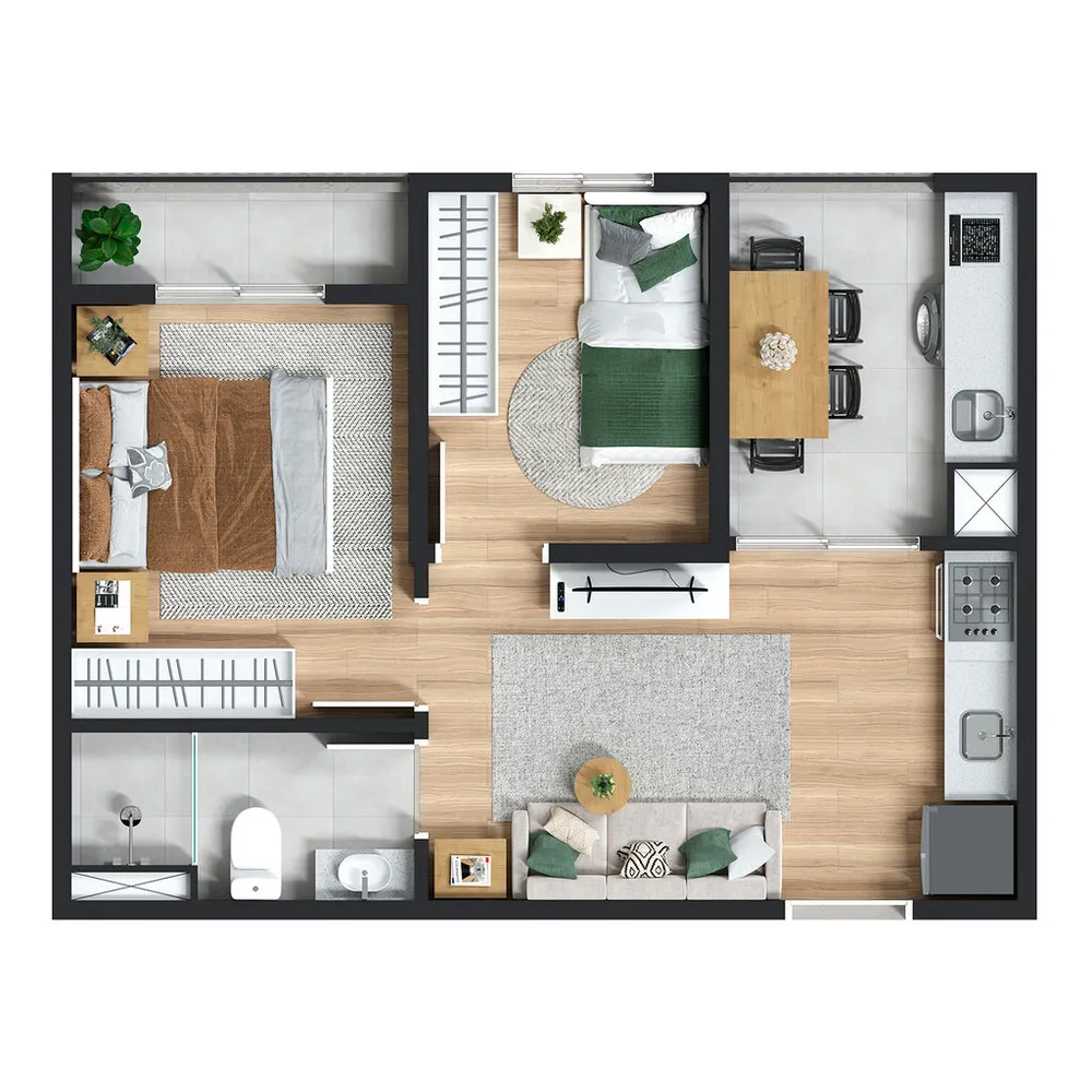 Apartamento, 3 quartos, 51 m² - Foto 13