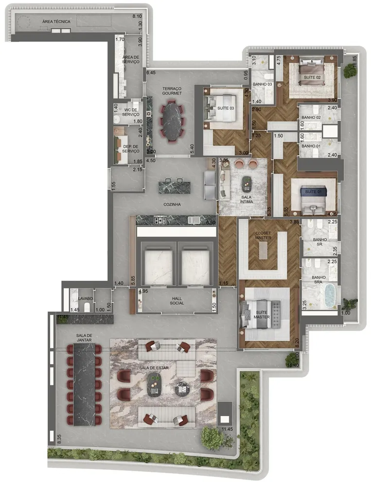 Apartamento, 4 quartos, 348 m² - Foto 9