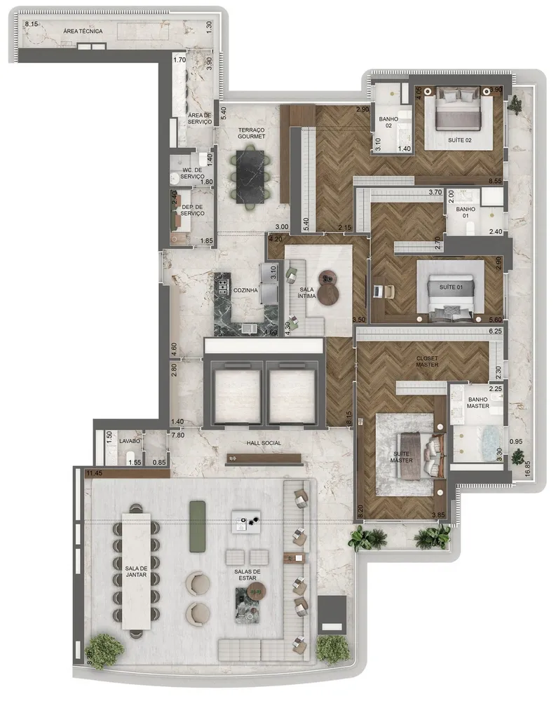 Apartamento, 4 quartos, 348 m² - Foto 8