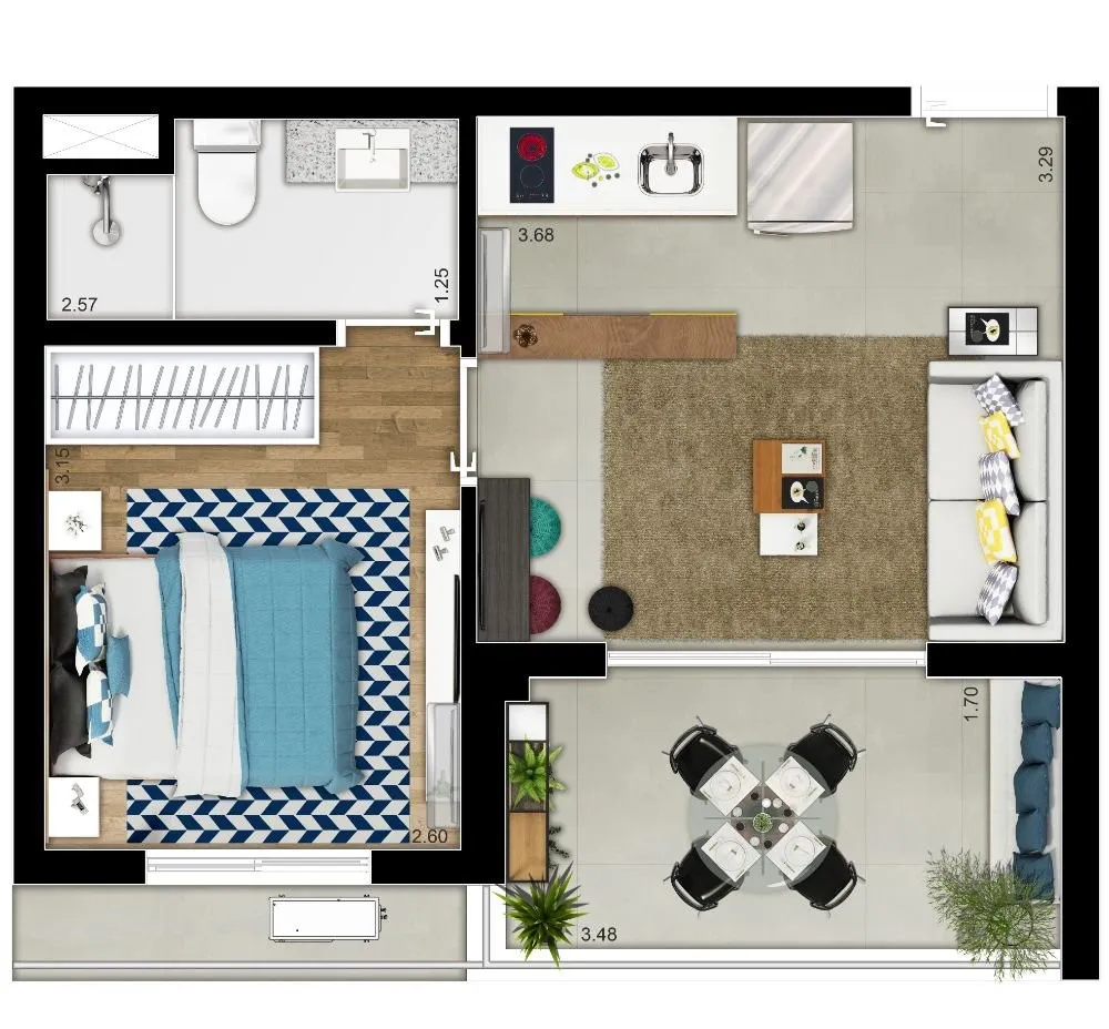 Apartamento, 1 quarto, 43 m² - Foto 8