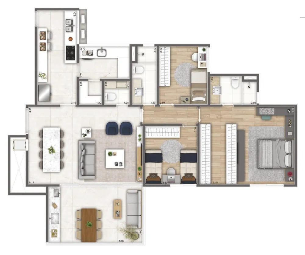 Apartamento, 3 quartos, 121 m² - Foto 17