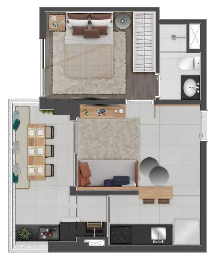 Apartamento à venda com 1 quarto, 74m² - Foto 8