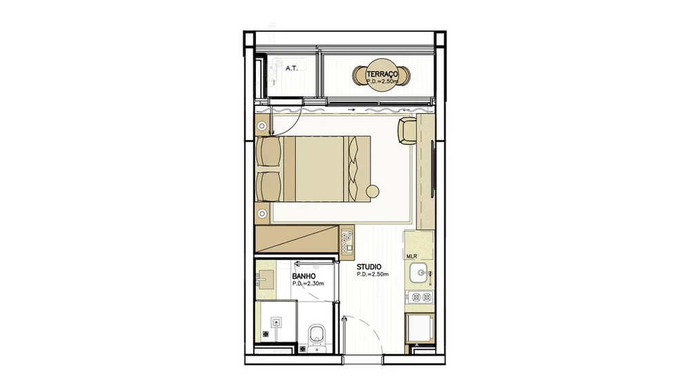 Apartamento, 1 quarto, 34 m² - Foto 7