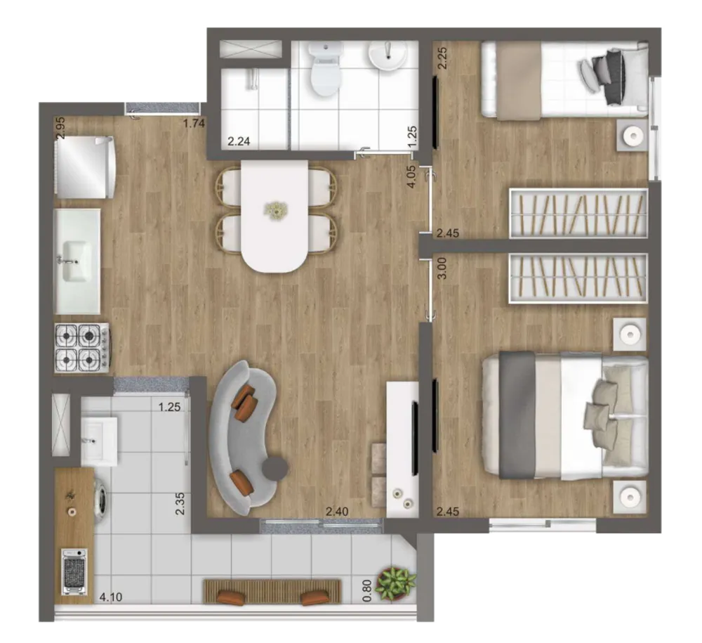 Apartamento, 2 quartos, 37 m² - Foto 16