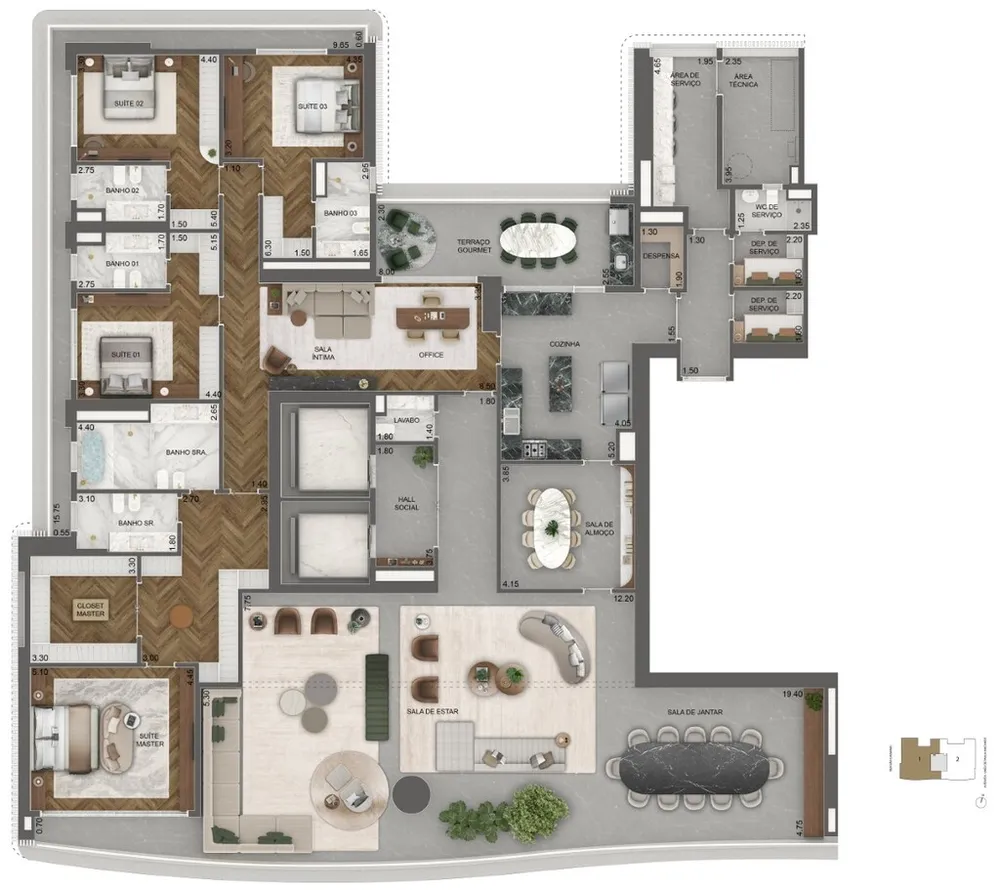 Apartamento, 4 quartos, 789 m² - Foto 7