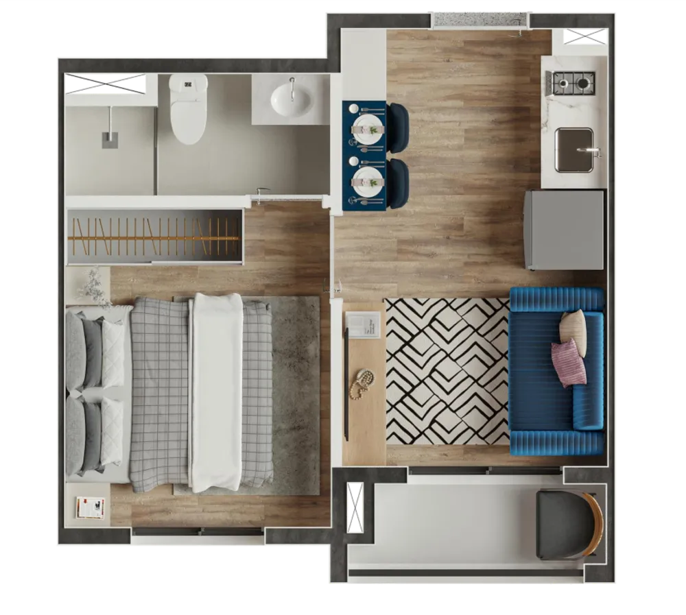 Apartamento, 1 quarto, 24 m² - Foto 5