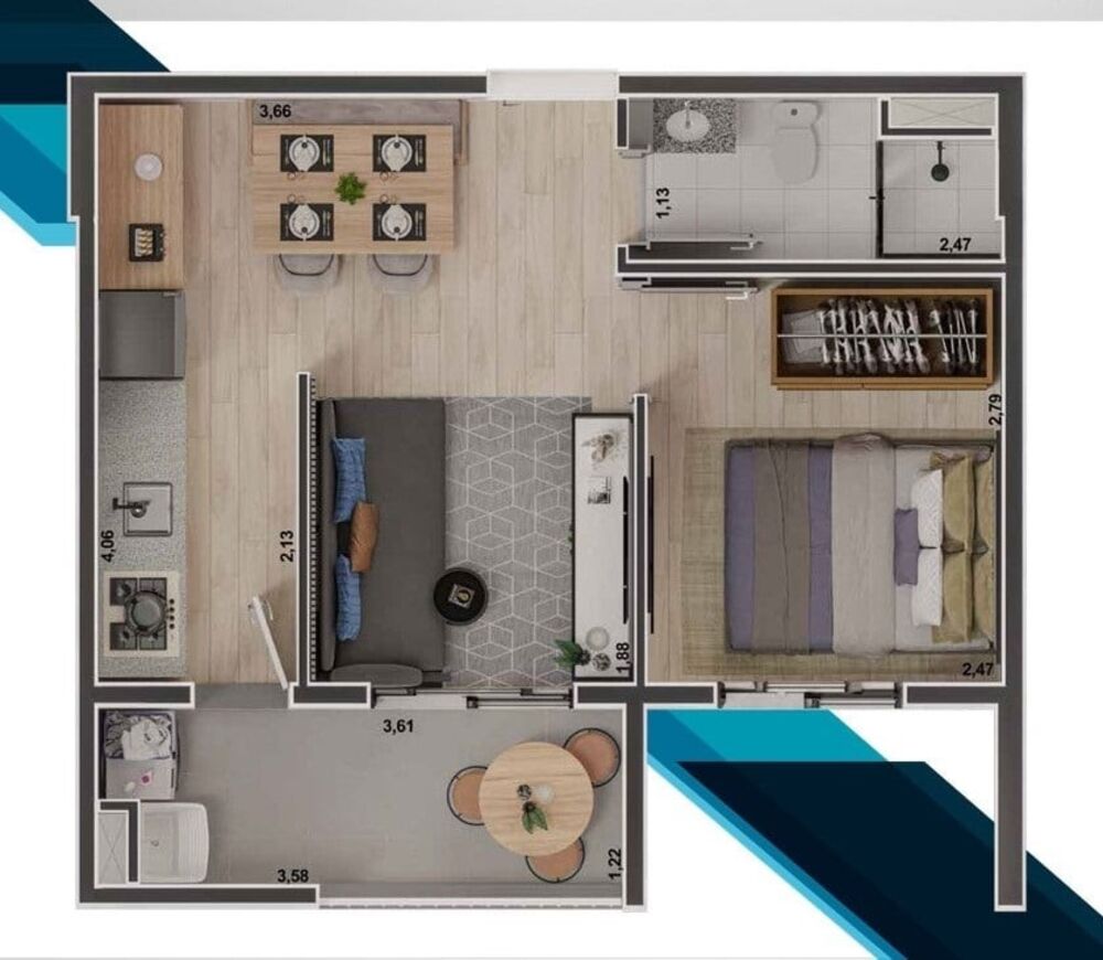 Apartamento, 2 quartos, 40 m² - Foto 1