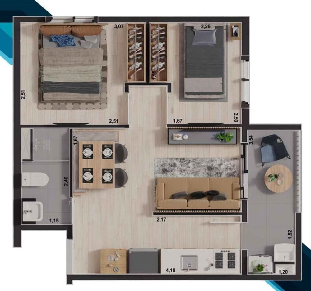 Apartamento, 2 quartos, 40 m² - Foto 4