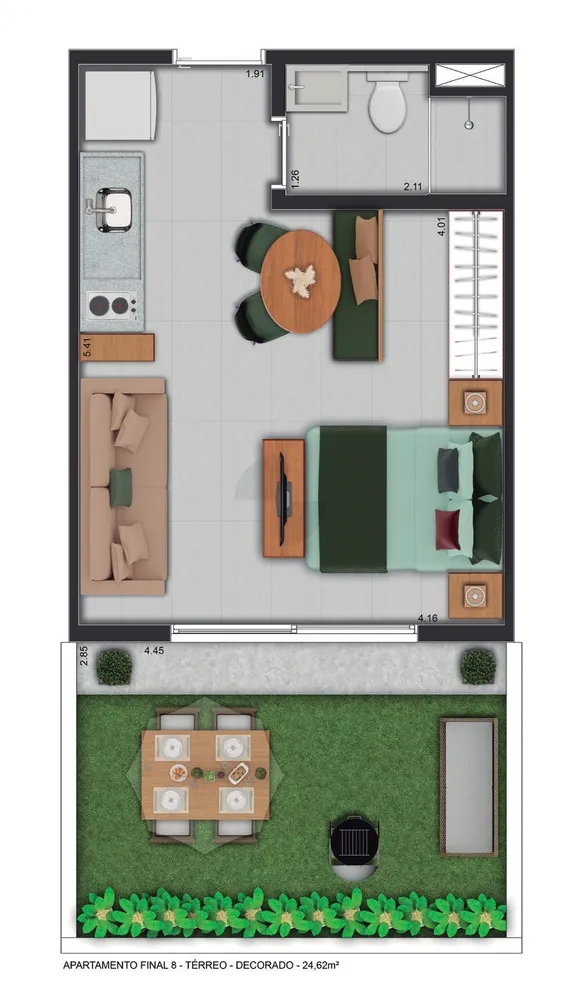 Apartamento, 1 quarto, 32 m² - Foto 12