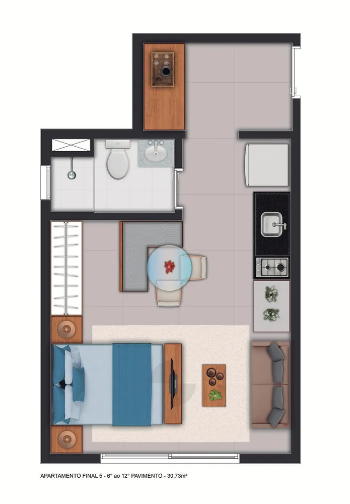 Apartamento, 1 quarto, 32 m² - Foto 14
