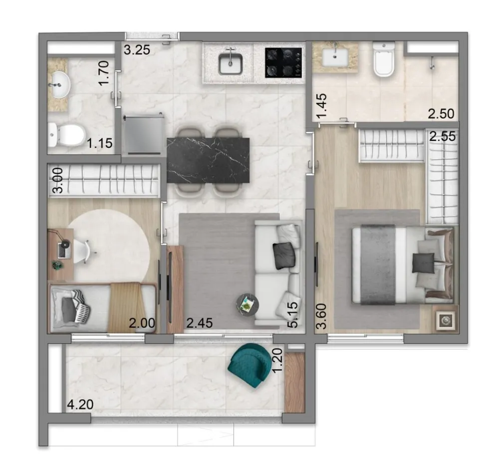 Apartamento, 2 quartos, 46 m² - Foto 13