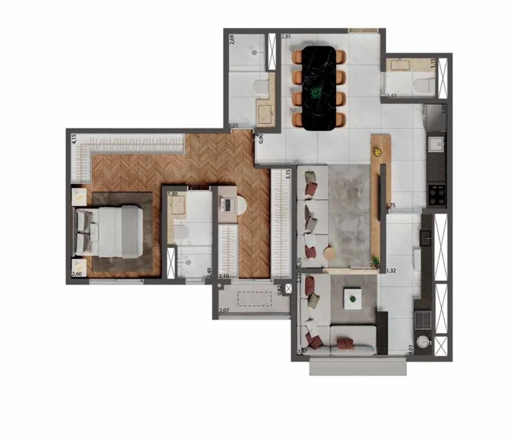 Apartamento, 2 quartos, 75 m² - Foto 12