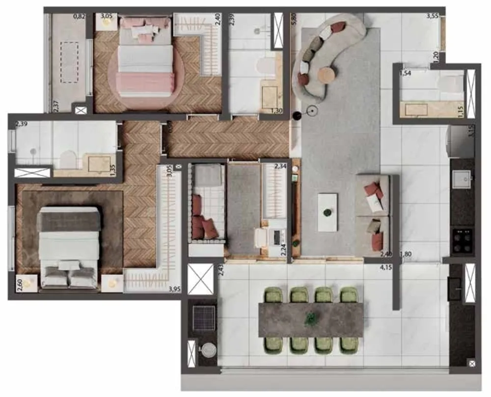 Apartamento, 2 quartos, 75 m² - Foto 13