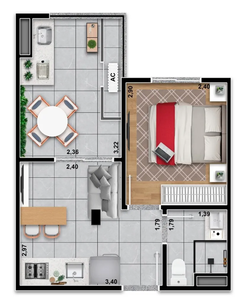 Apartamento, 1 quarto, 30 m² - Foto 15