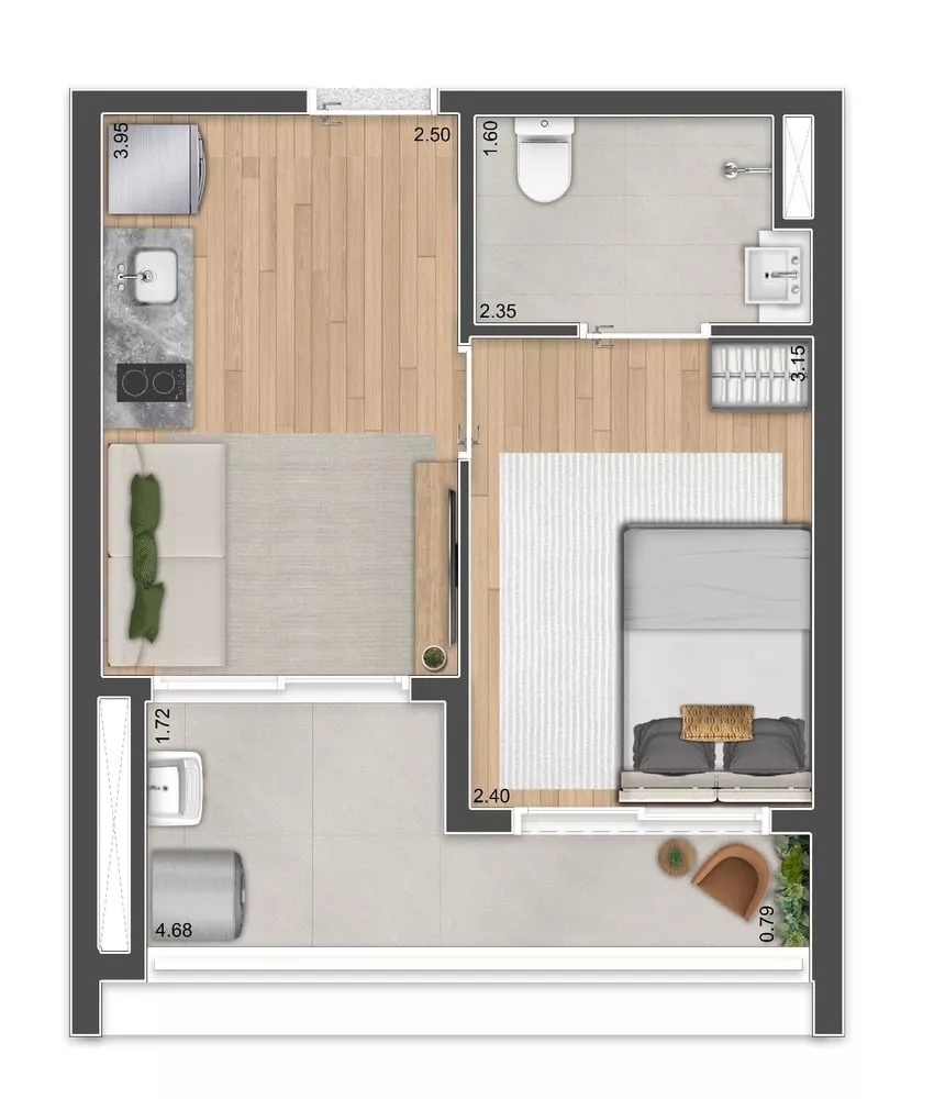 Apartamento à venda com 1 quarto, 32m² - Foto 5