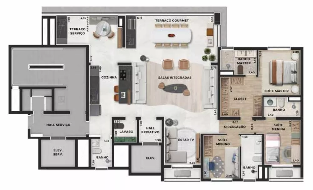 Apartamento à venda com 4 quartos, 147m² - Foto 20