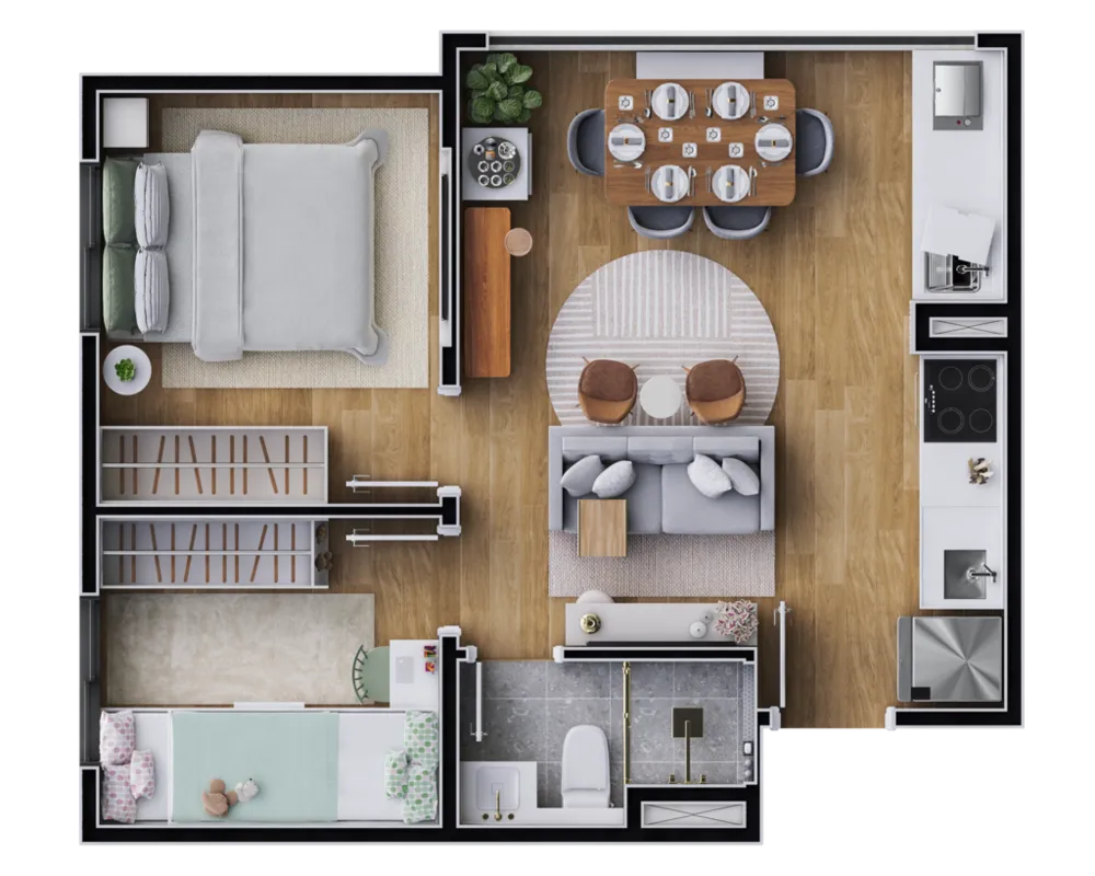 Apartamento, 1 quarto, 28 m² - Foto 1