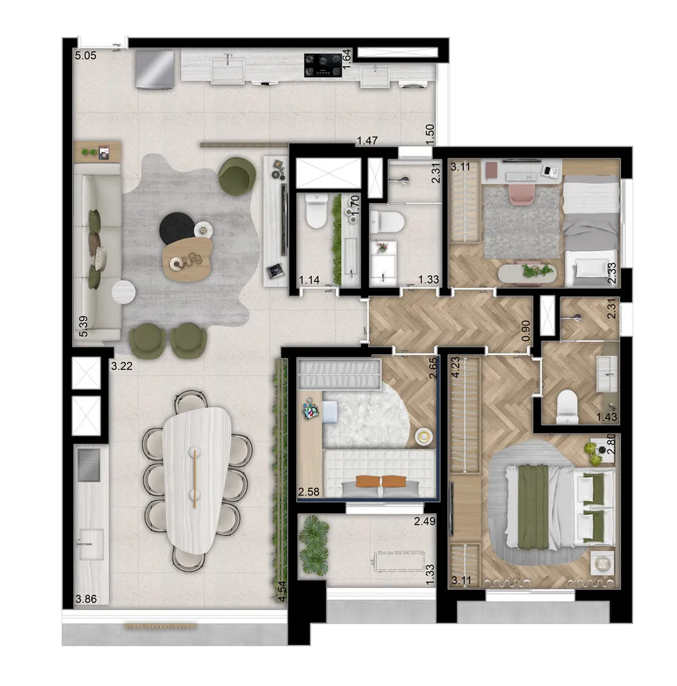 Apartamento, 3 quartos, 97 m² - Foto 8