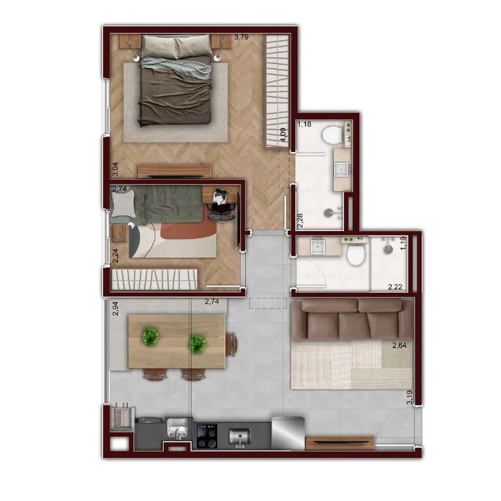 Apartamento, 2 quartos, 48 m² - Foto 34