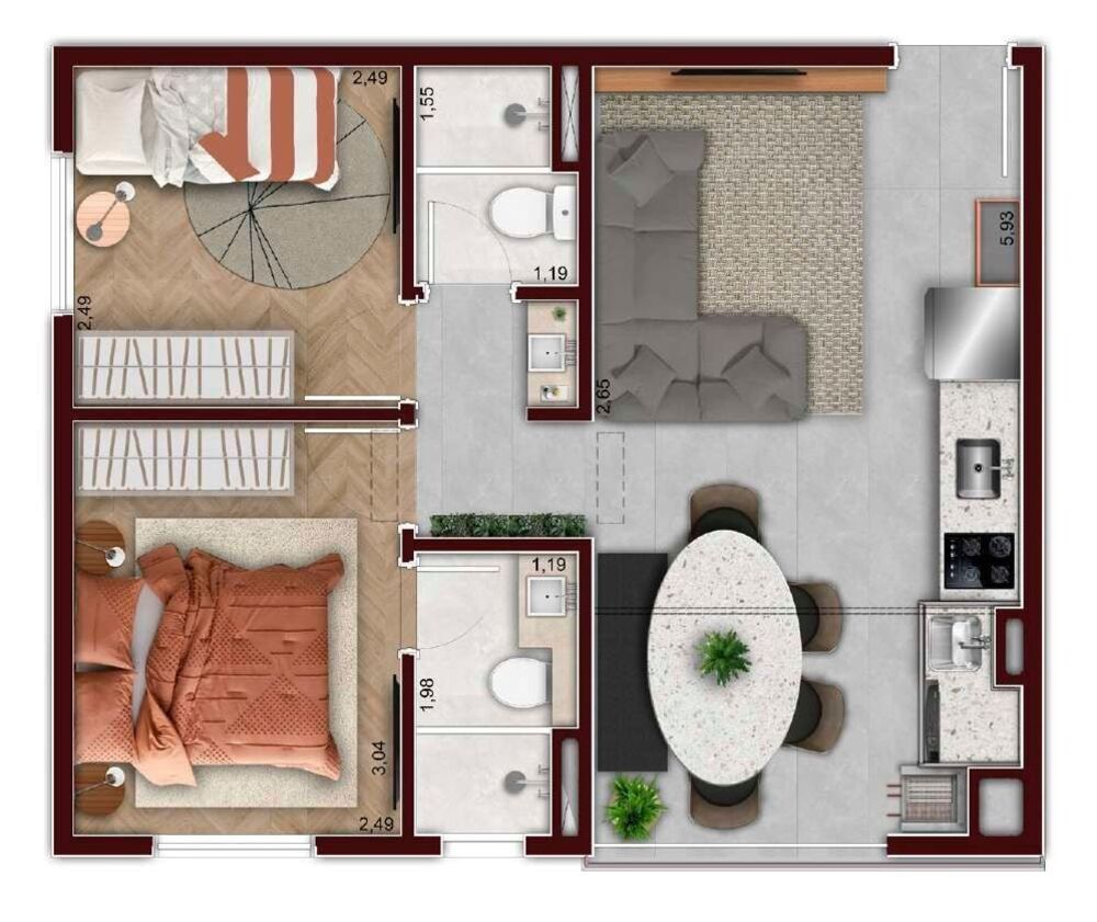 Apartamento, 2 quartos, 48 m² - Foto 10