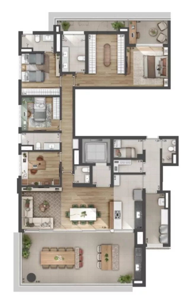 Apartamento à venda com 4 quartos, 224m² - Foto 17