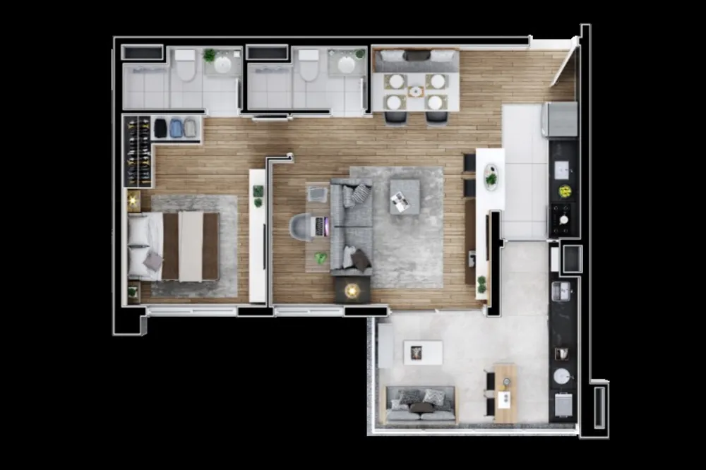 Apartamento, 2 quartos, 64 m² - Foto 2