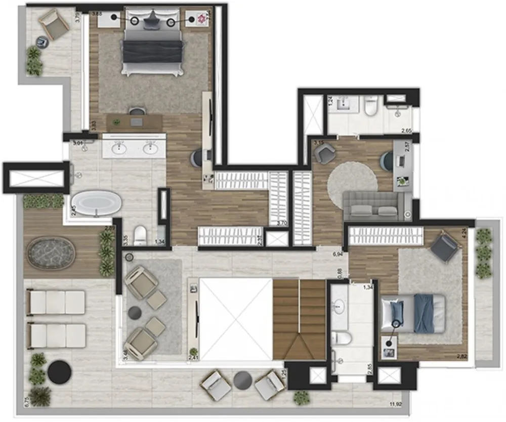 Apartamento, 3 quartos, 153 m² - Foto 1
