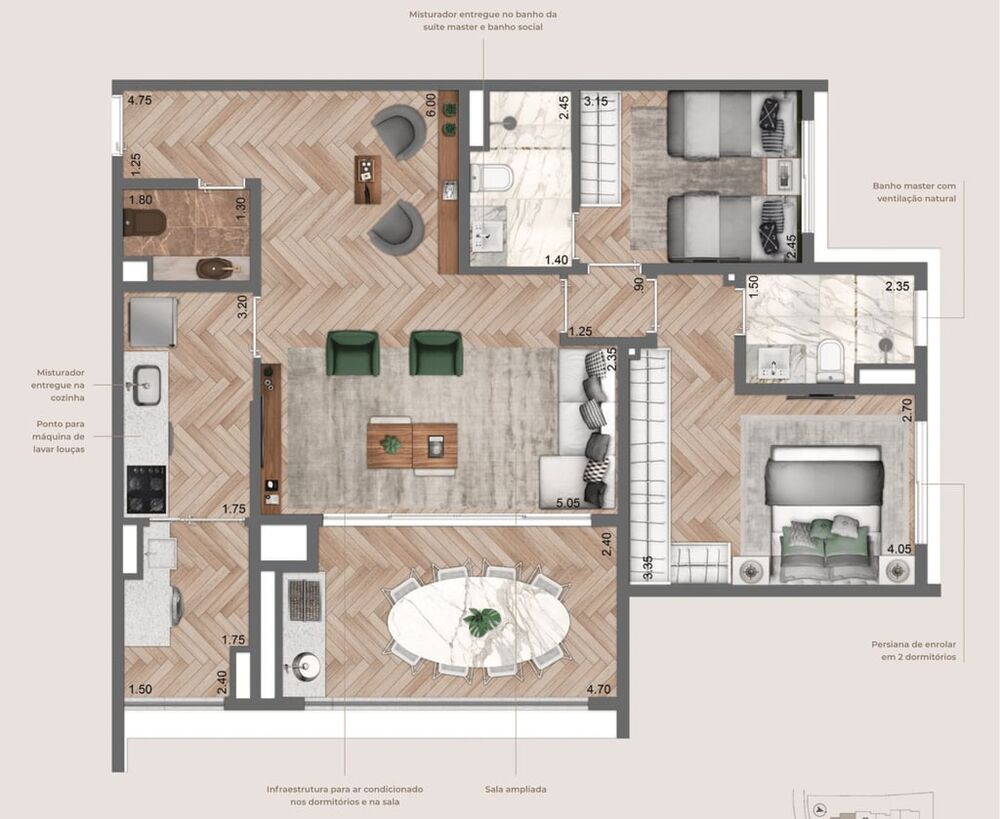 Apartamento, 2 quartos, 80 m² - Foto 8