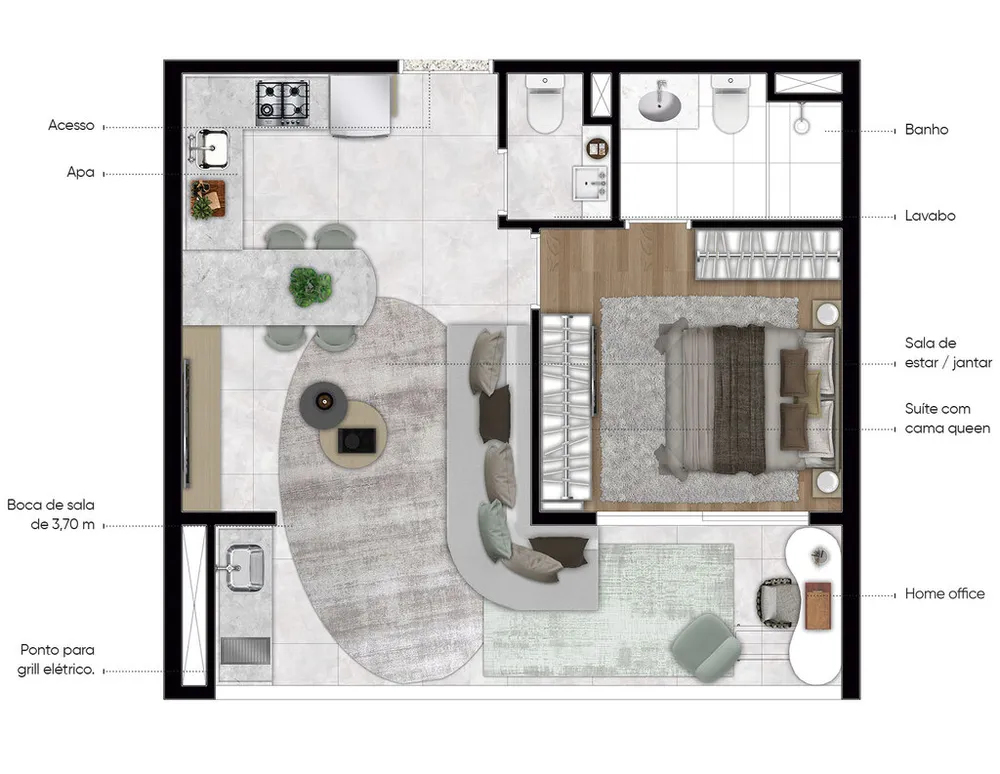 Apartamento, 1 quarto, 48 m² - Foto 26