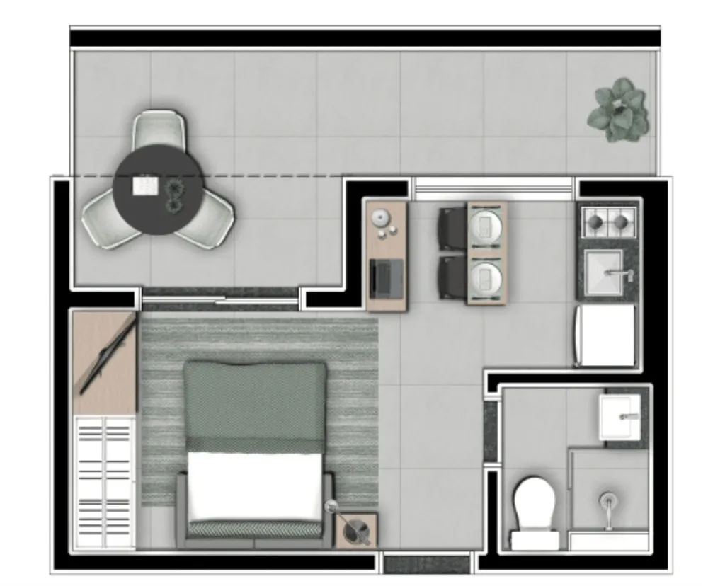 Apartamento, 1 quarto, 30 m² - Foto 11