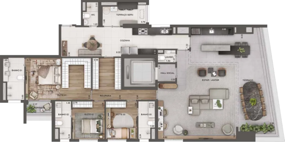 Apartamento, 4 quartos, 211 m² - Foto 19