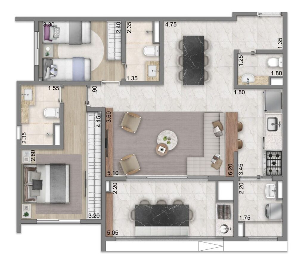 Apartamento, 3 quartos, 89 m² - Foto 11