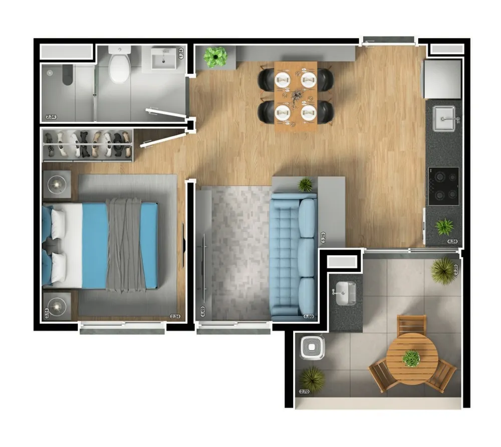 Apartamento, 1 quarto, 32 m² - Foto 11