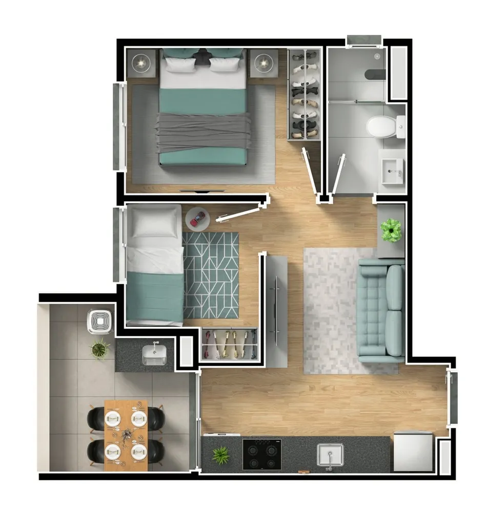 Apartamento, 1 quarto, 32 m² - Foto 12