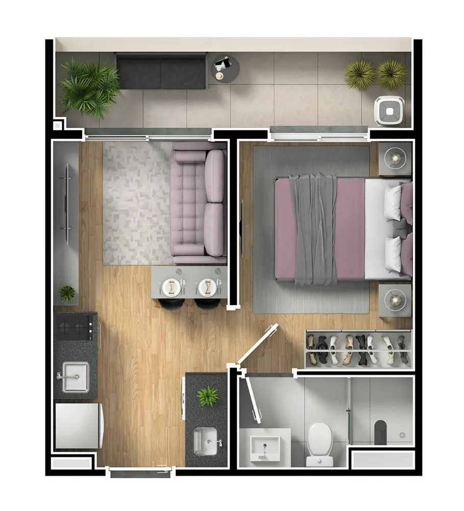 Apartamento, 1 quarto, 32 m² - Foto 7