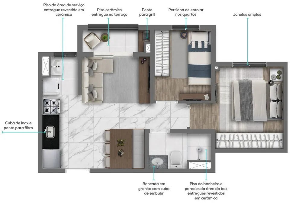 Apartamento, 2 quartos, 70 m² - Foto 10