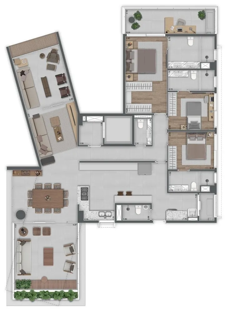 Apartamento, 3 quartos, 185 m² - Foto 6