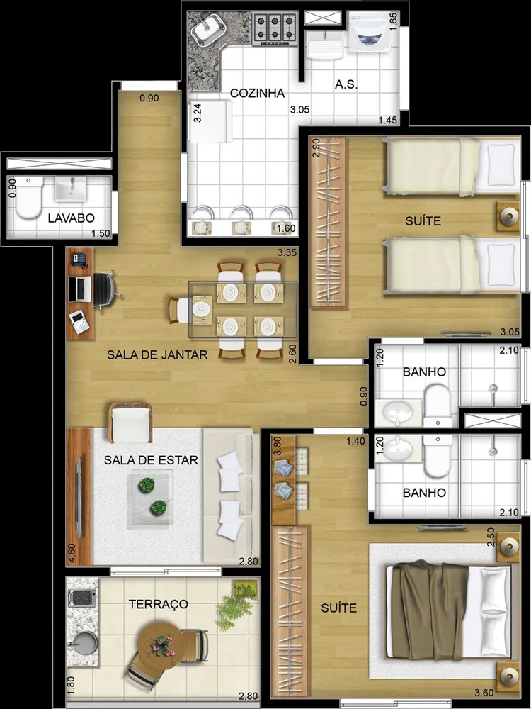 Apartamento, 2 quartos, 64 m² - Foto 13