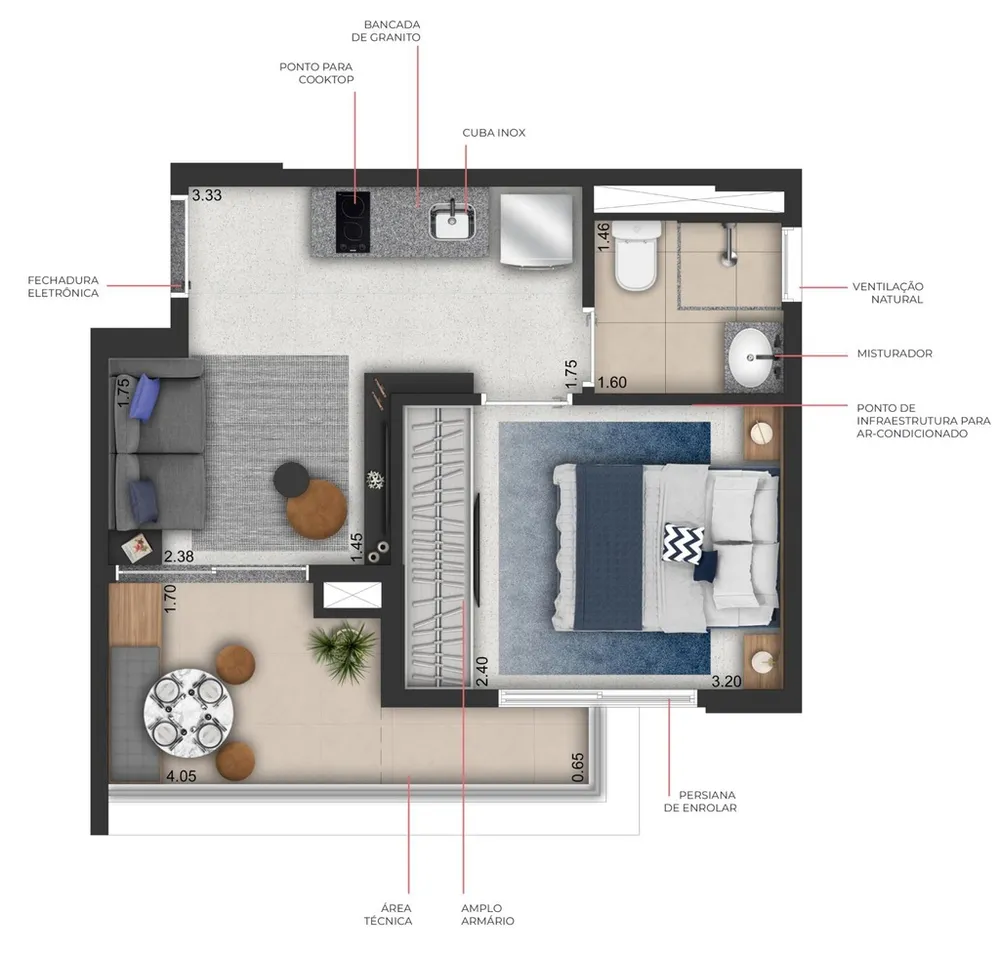 Apartamento, 1 quarto, 28 m² - Foto 10