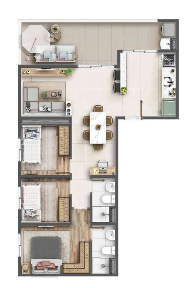 Apartamento, 2 quartos, 78 m² - Foto 3
