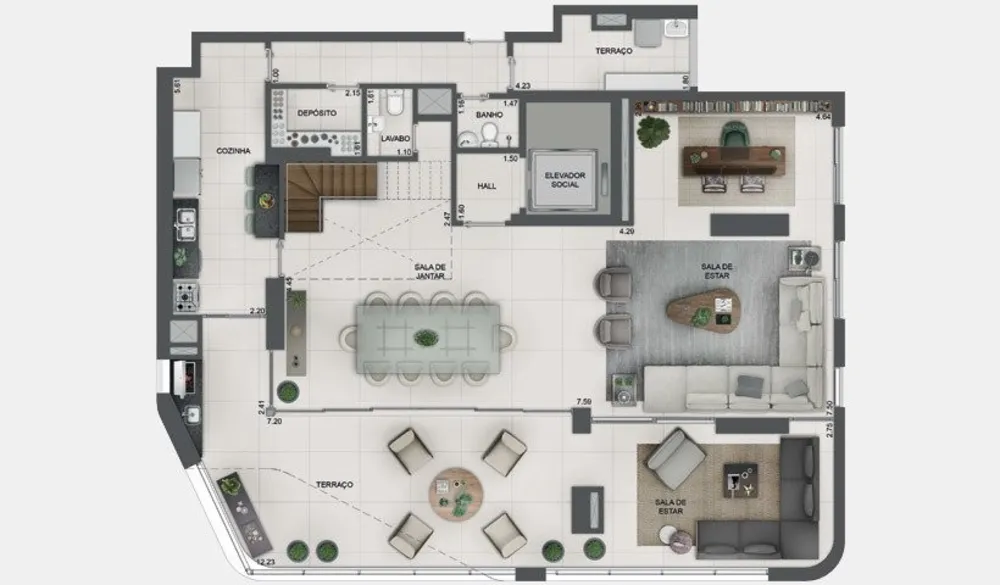 Cobertura, 3 quartos, 213 m² - Foto 12