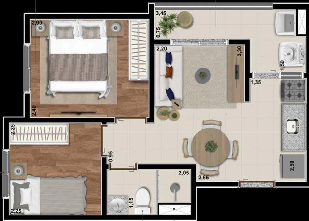 Apartamento, 1 quarto, 25 m² - Foto 8