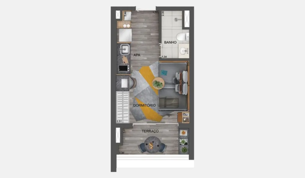 Apartamento, 1 quarto, 59 m² - Foto 22